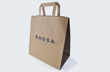Bolsas de papel con asa plana
